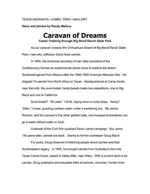 Caravan of Dreams: Camel Trekking through Big Bend Ranch State Park