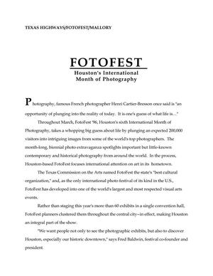 FotoFest: Houston's International Month of Photography