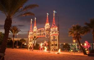 [Castle display at Galveston Festival of Lights, 2]