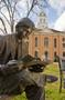 Photograph: [Statue outside of the Jasper County Courthouse]