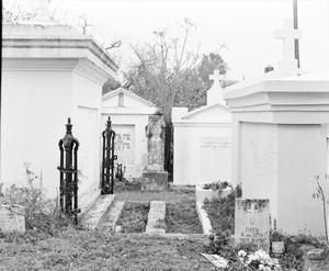 [White mausoleums in Brownsville Mexico]