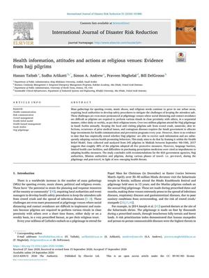 Health information, attitudes and actions at religious venues: Evidence from hajj pilgrims