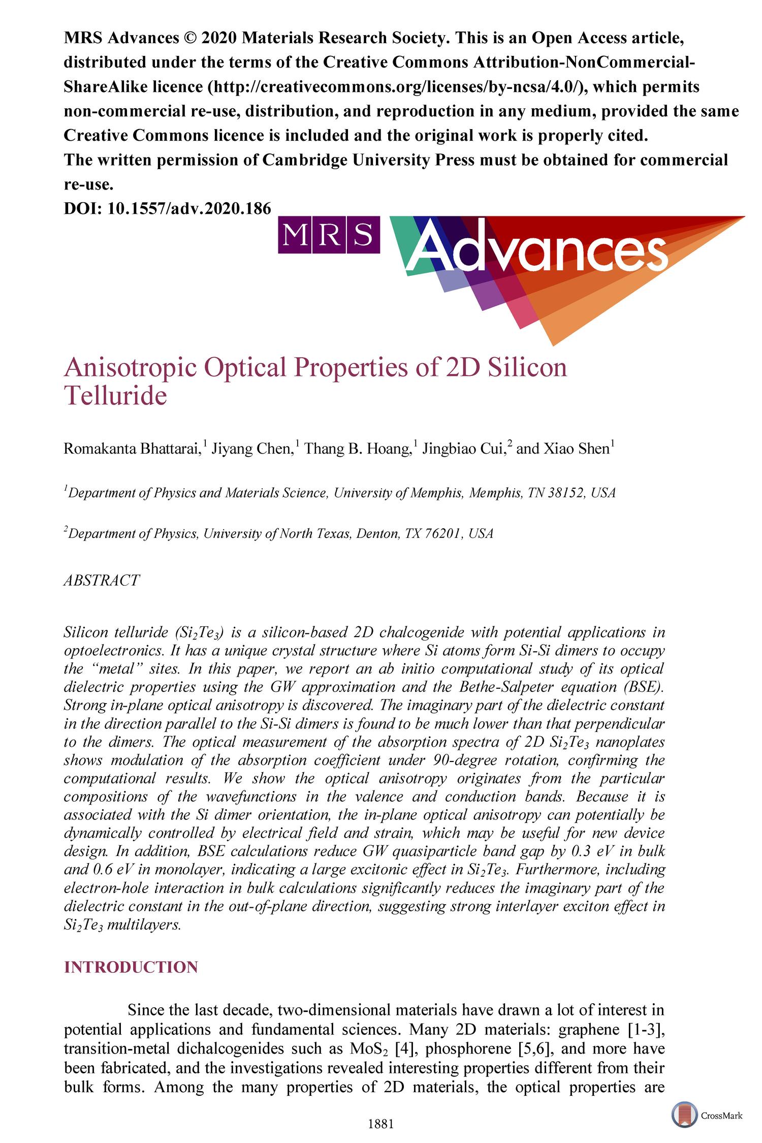 Optical Properties of Silicon