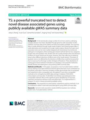 TS: A powerful truncated test to detect novel disease associated genes using publicly available gWAS summary data