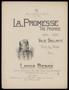 Musical Score/Notation: La Promesse (The Promise)