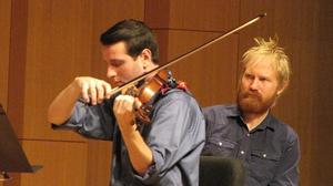 [[Fredrik Schøyen Sjölin instructs Ryan Hardcastle during Danish String Quartet Masterclass, 2]