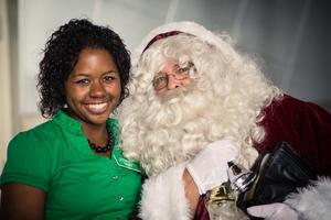 Primary view of object titled '[Monique Bird with Santa Claus, 2]'.