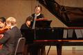 Photograph: [Students perform Piano Quartet in E-flat major, Op. 47, 3]