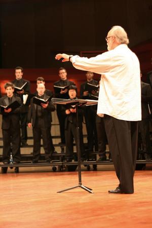 [Jerry McCoy conducts A Cappella Choir at "The Other Side of the World" concert, 2]