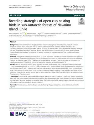 Primary view of object titled 'Breeding strategies of open-cup-nesting birds in sub-Antarctic forests of Navarino Island, Chile'.