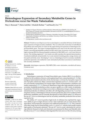 Heterologous Expression of Secondary Metabolite Genes in Trichoderma reesei for Waste Valorization