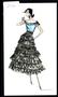 Primary view of [Art print (2146) created by Michael Faircloth of a dress with a black skirt and blue bodice]