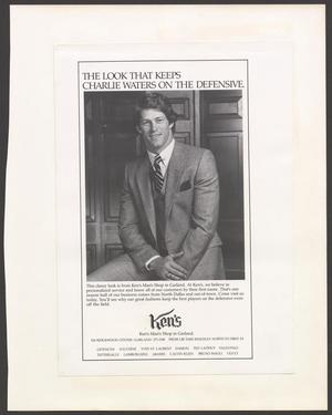 [Three advertisement clippings for Ken's Man's Shop]