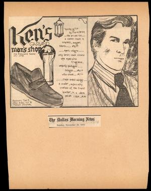 Primary view of object titled '[Advertisement: Ken's Man's Shop]'.