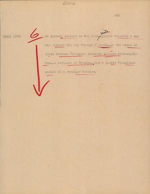 Primary view of object titled '[News Script: Allende]'.