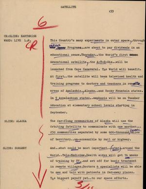 Primary view of object titled '[News Script: Satellite]'.