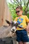 Photograph: [Child and goat at zoo]