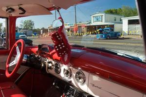 [Vintage Charm: A Captivating Red Ford at the Edom Art Festival]