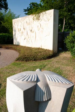 [Transcendent Harmony: Ethnic Angels and Symbolic Doves in Greenville's Peace Garden]