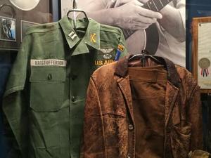 [Kris Kristofferson's Fashion Journey: Iconic Army Commission Green Khaki and Brown Velvet Jackets on Display]