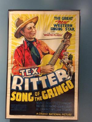 [Movie Poster: "Song of the Gringo" starring Tex Ritter]