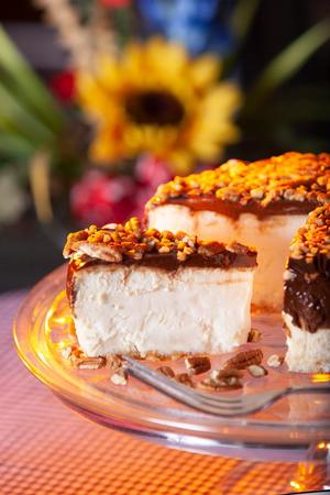 [A Sweet Symphony: Walnut Topped Cheesecake in Athens, Texas]