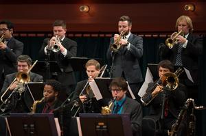 Primary view of object titled '[One O'Clock Lab Band performs at 54th Annual Fall Concert, 1]'.