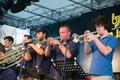 Photograph: [One O'Clock Lab Band trumpets perform at Umbria Jazz 2008, 2]