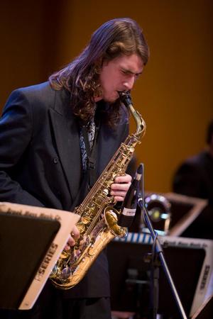 Primary view of object titled '[Collin Hauser performs at the 15th World Saxophone Congress, 3]'.