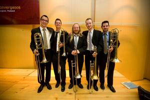 [One O'Clock Lab Band trombone section at the 15th World Saxophone Congress, 2]