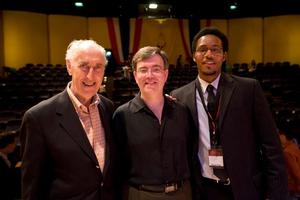 [Eugene Rousseau, Eric Nestler, and Sylvester Onyejiaka at the 15th World Saxophone Congress]