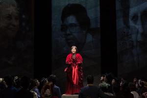 [Youna Jang plays the statue of Susan B. Anthony in "The Mother of Us All," 1]