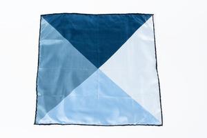 Blue-toned pocket square
