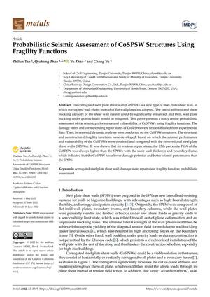 Primary view of object titled 'Probabilistic Seismic Assessment of CoSPSW Structures Using Fragility Functions'.