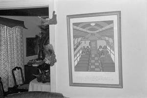 Primary view of object titled '[Framed photo at the home of Willard Watson, "The Texas Kid", 1]'.