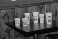 Photograph: [Cups on a table at the home of Willard Watson, "The Texas Kid", 1]