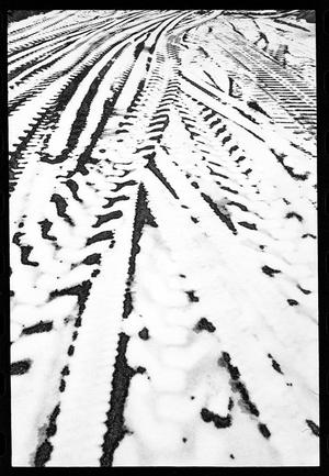 Primary view of object titled '[Tire Tracks in the Snow]'.
