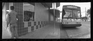 [Man and Bus Jefferson Blvd Panoramic, 1988]