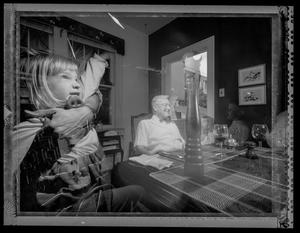 [Kate and Jack at Granddad's Table, 1991]