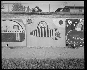[Wall Mural behind Rosemont Elementary, 2001]