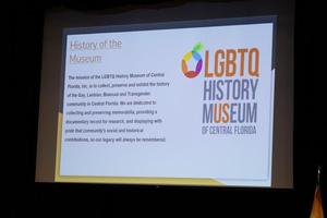 [Slide on the scope of the LGBTQ History Museum]