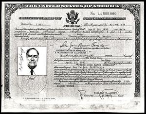 [Pedro J. Gonzalez, U.S. Citizenship certificate]