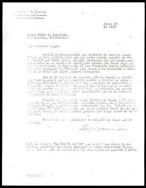 [Letter to Pedro J. Gonzalez from Adolfo de la Huerta, 2]