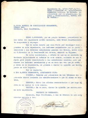Primary view of object titled '[Letter from Pedro J. Gonzalez to a federal conciliation board, 2]'.
