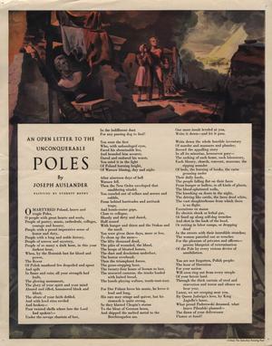 Primary view of object titled 'An open letter to the unconquerable Poles.'.