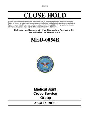 Medical Joint Cross-Service Group MED-0054 Candidate recommendation.