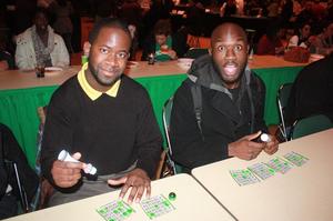 [Two Students Playing Bingo in UNT Coliseum]