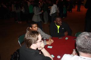[UNT Students at Red Poker Table]