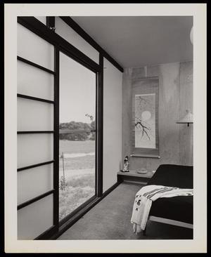 [A room in a Japanese-inspired vacation cabin]