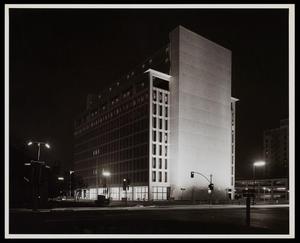 [Dallas County Courthouse at night]